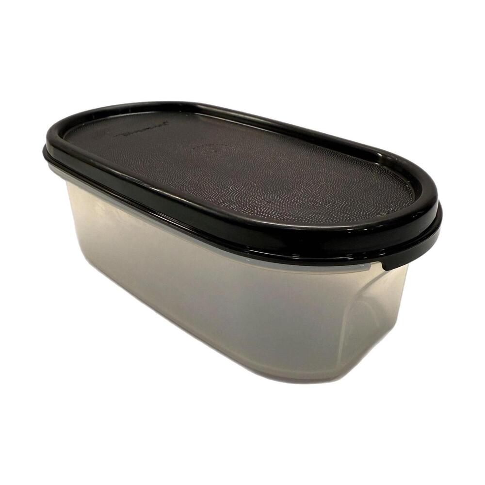 Tupperware Black Modular Mates #1 Oval Container 2 Cups 1611 1616